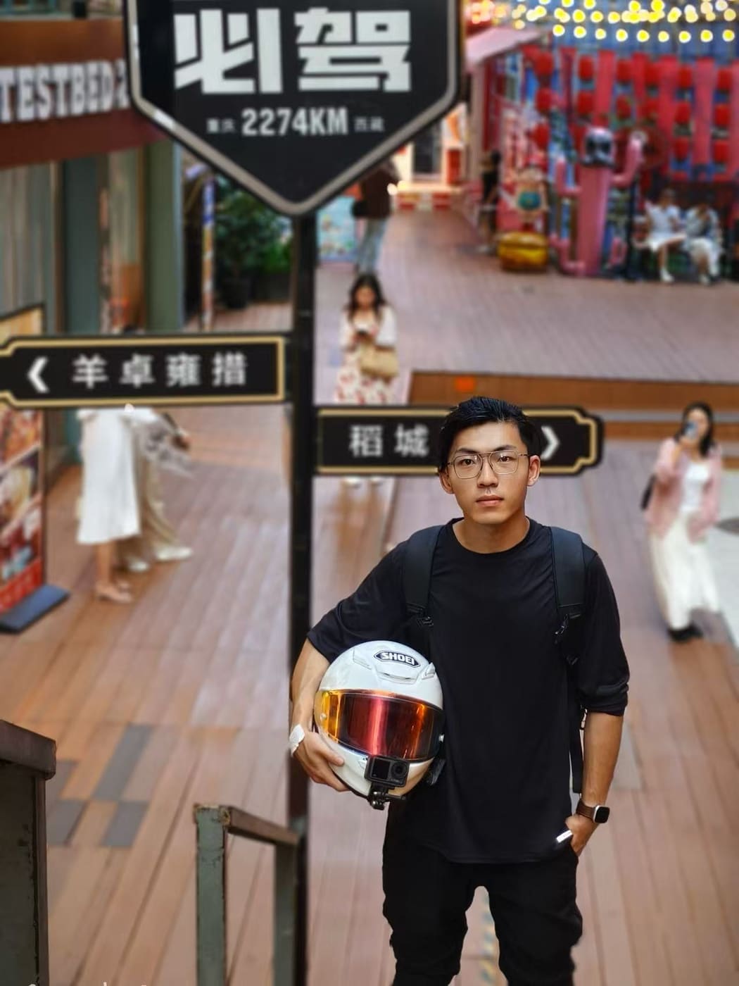南京至拉萨骑行途中的留影